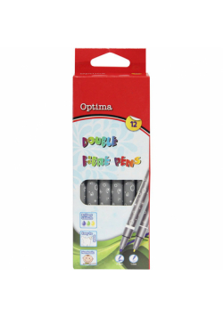 Dwustronne flamastry Optima 12 kolorów