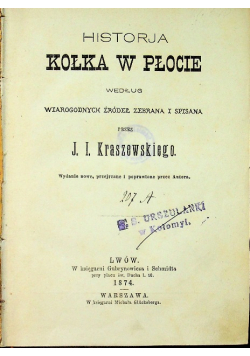 Historja Kołka W Płocie 1874 r.