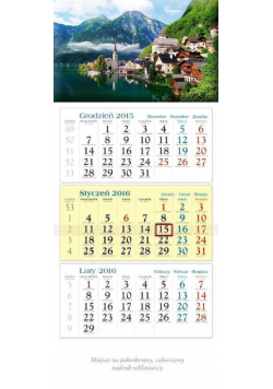 Kalendarz 2016 KT 16 Widok trójdzielny