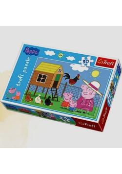 Świnka Peppa Puzzle 30 Wizyta w kurniku