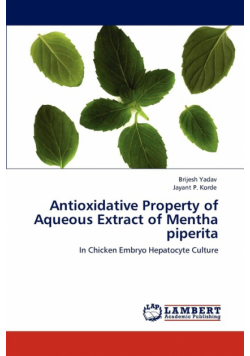 Antioxidative Property of Aqueous Extract of Mentha piperita