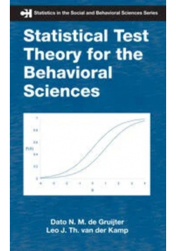 Statistical Test Theory for the Behavioral Sciences