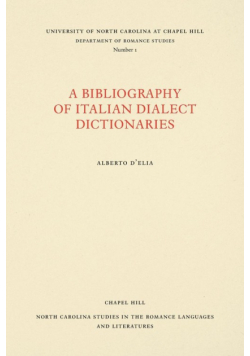 A Bibliography of Italian Dialect Dictionaries