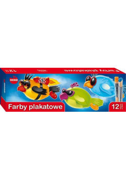 Farby plakatowe Mona 20 ml 12 intensywnych kolorów