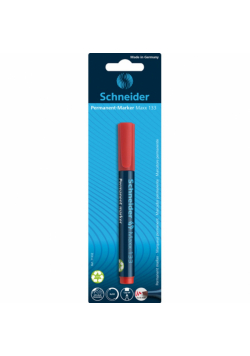 Marker permanentny  Schneider Maxx 133 ścięty 1-4mm czerwony blister