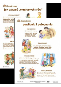 Plansza Mis Maryś uczy Powitania i pożegnania Jak używać "magicznych słów"