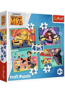 Puzzle 4w1 Zwariowane Minionki TREFL