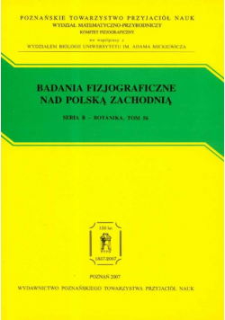 Badania fizjograficzne nad Polską Zachodnią Tom 56