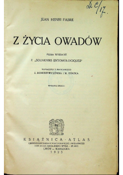 Z życia owadów 1925 r.