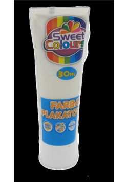 Farba plakatowa w tubie biała 30ml