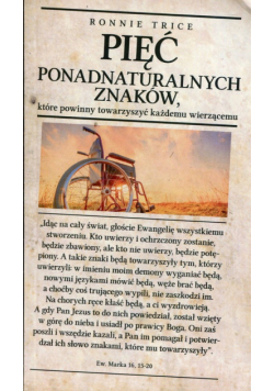 Pięć ponadnaturalnych znaków które powinny towarzyszyć każdemu wierzącemu
