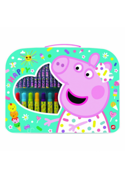Zestaw artystyczny w walizce Peppa