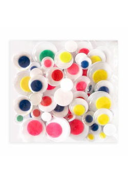 Ruchome oczka mix kolorowe 75szt