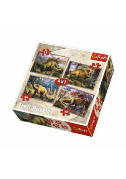 Puzzle Dinozaury 4w1