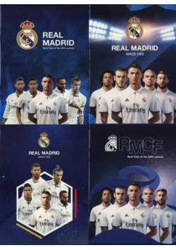 Zeszyt A5 w kratkę 60 kartek Real Madrid 10 sztuk mix