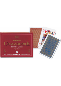 Karty do gry Piatnik 2 talie Komandor (czerwony)