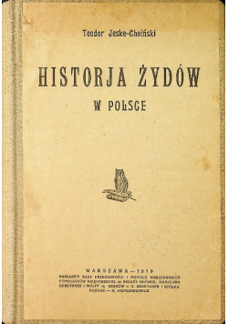 Historja Żydów w Polsce 1919 r.