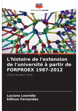 L'histoire de l'extension de l'université à partir de FORPROEX 1987-2012