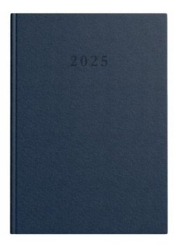 Kalendarz 2025 książkowy A4 Standard DTP granatowy