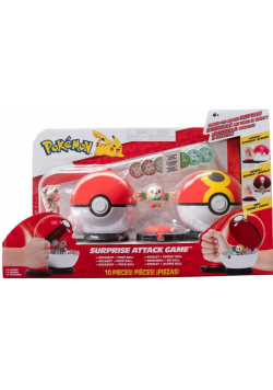Pokemon Surprise Attack Game Rowlet vs. Rockruff