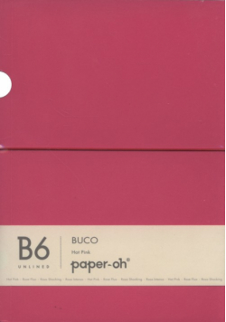 Notatnik B6 Paper-oh Buco Hot Pink gładki