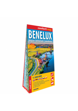 Benelux Belgia Holandia Luksemburg laminowana mapa samochodowa 1:500 000