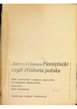 Pamiętniki czyli Historia polska