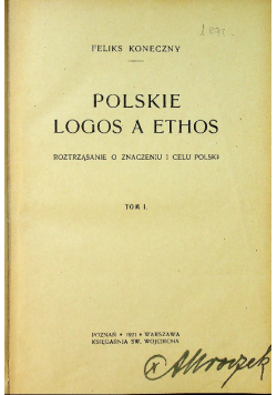 Polskie Logos a Ethos Tom I 1921 r.