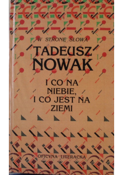 I co na niebie i co jest na ziemi