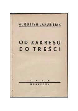 Od zakresu do treści
