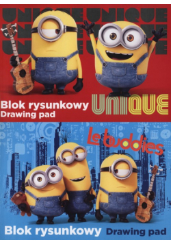 Blok rysunkowy A4 Minionki 20 kartek 10 sztuk mix