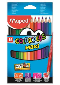 Kredki Colorpeps maxi trójkątne 12 sztuk