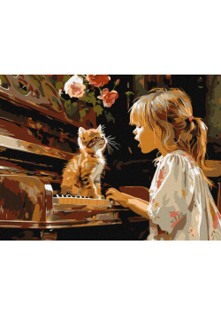 Malowanie po numerach - Śpiewający duet 30x40cm