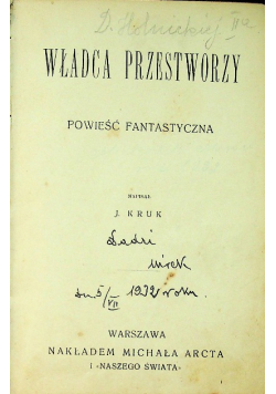 Władca Przestworzy Powieść fantastyczna 1911 r.