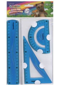 Zestaw geometryczny 3 elementy 20 cm Bambino flexi niebieski