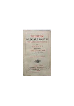 Psalterium Breviarii Romani ,1912r