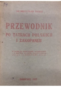 Przewodnik po tatrach polskich i zakopanem , 1923 r.