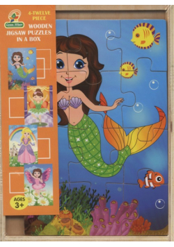 Układanka drewniana Syrenka 4x12