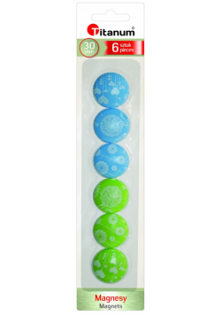 Magnesy do tablic 30 mm 6 sztuk Kwiaty