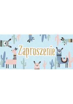 Zaproszenie - Lamy (5szt)