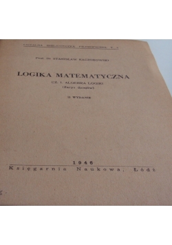 Logika matematyczna, 1948r.