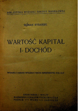 Wartość kapitał i dochód 1950 r.