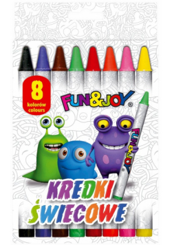 Kredki świecowe Fun&Joy 8 kolorów