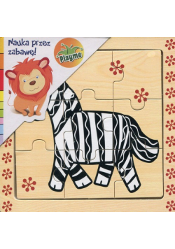 Puzzle drewniane układanka Zebra 9 elementów
