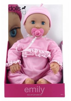 Lalka bobas Emily 46 cm jasnoróżowa