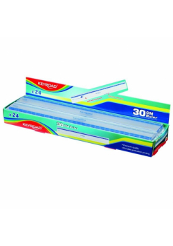 Linijka 30cm plastikowa transparentna (24szt)