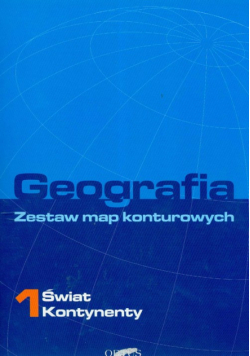 Geografia 1 Zestaw map konturowych Świat kontynenty