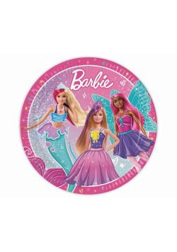 Talerzyki papierowe Barbie Fantasy 23cm 8szt