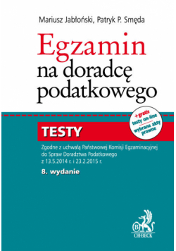 Egzamin na doradcę podatkowego Testy