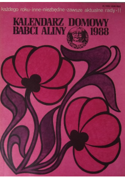 Kalendarz Domowy Babci Aliny 1988